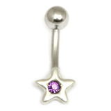 view all Belly Bar - Crystal Star (TU32) body jewellery
