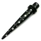 view all Acrylic Stretchers - Small White Stars on Black body jewellery