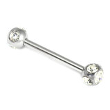 view all Steel Multi-Gem Nipple Bars body jewellery