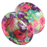 view all Acrylic Ditsy Flower Double Flared Eyelets body jewellery
