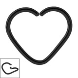 view all Black Steel Continuous Heart Twist Rings body jewellery