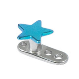 view all Titanium Dermal Anchor with Titanium Star Top body jewellery