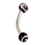 view all Acrylic Lollipop Ball Micro Curved Barbell 1.2mm body jewellery