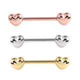 view all Steel Hearts Nipple Bar body jewellery