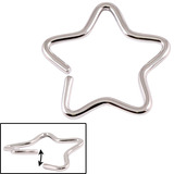 view all Steel Continuous Star Twist Rings body jewellery