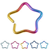 view all Titanium Coated Steel Continuous Star Twist Rings body jewellery