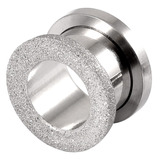 view all Steel Glitzy Screw Flesh Tunnel body jewellery
