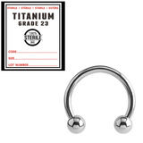 view all Sterile Titanium Circular Barbells (CBB) (Horseshoes) body jewellery