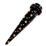 view all Acrylic Stretchers - Multi-coloured Stars body jewellery