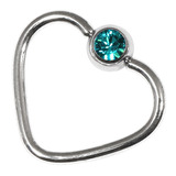 view all Steel Jewelled Continuous Heart Twist Rings body jewellery
