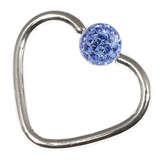 view all Steel Glitzy Continuous Heart Twist Rings body jewellery