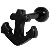 view all Black Steel Anchor Micro Bar 1.2mm body jewellery