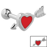 view all Steel Heart and Arrow Micro Bar body jewellery