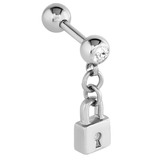 view all Steel Padlock Dangle Charm Tragus Helix Bar body jewellery