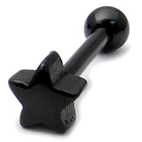view all Black Steel Micro Barbell with Black Steel Star 1.2mm body jewellery