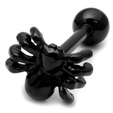 view all Black Steel Barbell with Black Steel Spider 1.6mm body jewellery