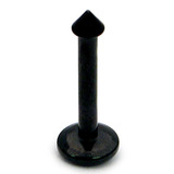 view all Black Steel Internal Thread Coned Labret 1.2mm body jewellery