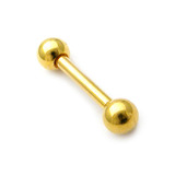 view all Gold Plated Steel Micro Barbell 1.2mm body jewellery