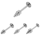 view all Titanium Labret with Titanium Step Cone Attachment 1.2mm body jewellery