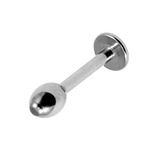 view all Titanium Labret with Titanium Rugby Ball Attachment 1.2mm body jewellery