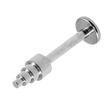 view all Titanium Labret with Titanium Step Cone Attachment 1.6mm body jewellery