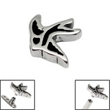 view all Steel Flying Swallow for Internal Thread shafts in 1.6mm. Also fits Dermal Anchor body jewellery
