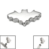 view all Steel Bat Top for Internal Thread shafts in 1.6mm. Also fits Dermal Anchor body jewellery