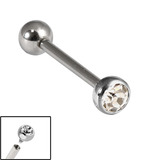 view all Titanium Internally Threaded Barbells 1.6mm - Jewelled body jewellery