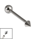 view all Titanium Internally Threaded Barbells 1.6mm - Coned body jewellery