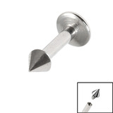 view all Titanium Internally Threaded Labrets 1.6mm - Coned body jewellery