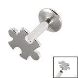 view all Titanium Internally Threaded Labrets 1.6mm - Jigsaw body jewellery