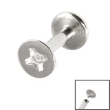 view all Titanium Internally Threaded Labrets 1.6mm - Screw body jewellery