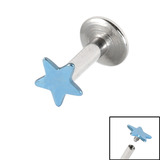 view all Titanium Internally Threaded Labrets 1.6mm - Star body jewellery
