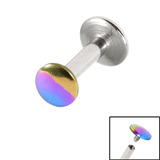 view all Titanium Internally Threaded Labrets 1.6mm - Disk body jewellery
