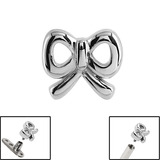 view all Steel Cute Bow for Internal Thread shafts in 1.6mm. Also fits Dermal Anchor body jewellery