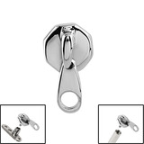 view all Steel Zip for Internal Thread shafts in 1.6mm. Also fits Dermal Anchor body jewellery