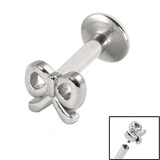 view all Titanium Internally Threaded Labrets 1.6mm - Cute Bow body jewellery