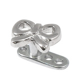 view all Titanium Dermal Anchor with Steel Cute Bow body jewellery