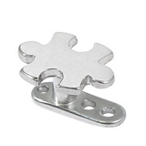 view all Titanium Dermal Anchor with Steel Jigsaw Top body jewellery