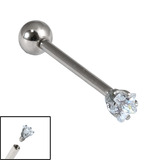 view all Titanium Internally Threaded Barbells 1.6mm - Claw Set Jewelled Star body jewellery