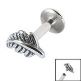 view all Titanium Internally Threaded Labrets 1.6mm - Feather body jewellery