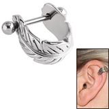 view all Surgical Steel Ear Shield - Feather Curl body jewellery