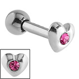 view all Steel Jewel Set Heart Micro Bar body jewellery