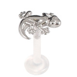 view all Bioflex Push-fit Labret with Steel Gecko body jewellery