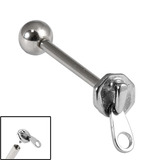 view all Titanium Internally Threaded Barbells 1.6mm - Zip Top body jewellery