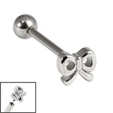 view all Titanium Internally Threaded Barbells 1.6mm - Cute Bow body jewellery