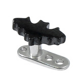view all Titanium Dermal Anchor with Black Steel Bat body jewellery