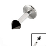 view all Titanium Internally Threaded Labrets 1.6mm - Black Cone body jewellery