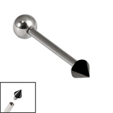 view all Titanium Internally Threaded Barbells 1.6mm - Black Cone body jewellery