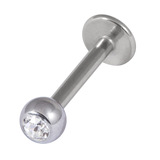 view all Steel Jewelled Labret 1.6mm body jewellery